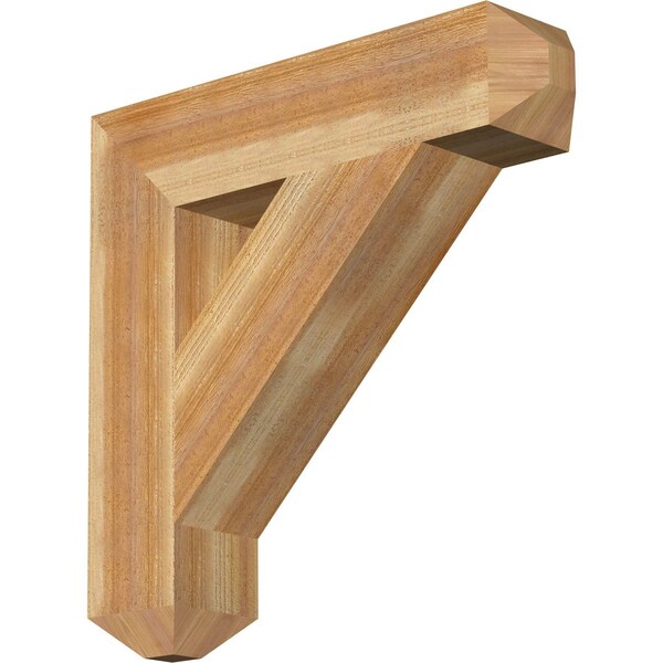 Ekena Millwork Traditional Craftsman Rough Sawn Bracket, Western Red Cedar, 6"W x 28"D x 28"H BKT06X28X28TRA04RWR - main